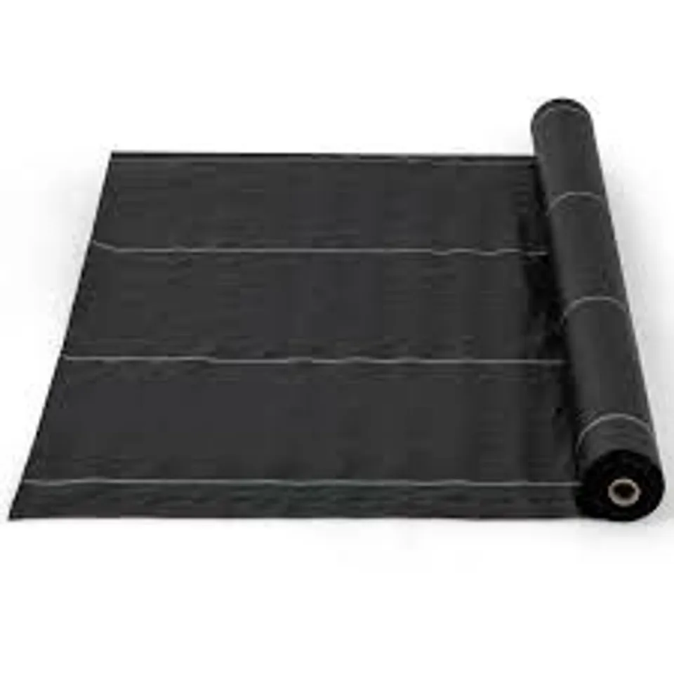 BOXED COSTWAY GARDEN WEED BARRIER FABRIC PP WEED CONTROL FABRIC WITH GUIDE