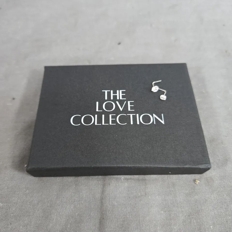 THE LOVE COLLECTION STERLING SILVER & CUBIC ZIRCONIA 2PK NOSE STUDS