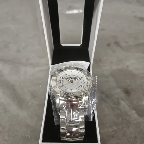 JUST CAVALLI STAINLESS STEEL BRACELET WATCH 