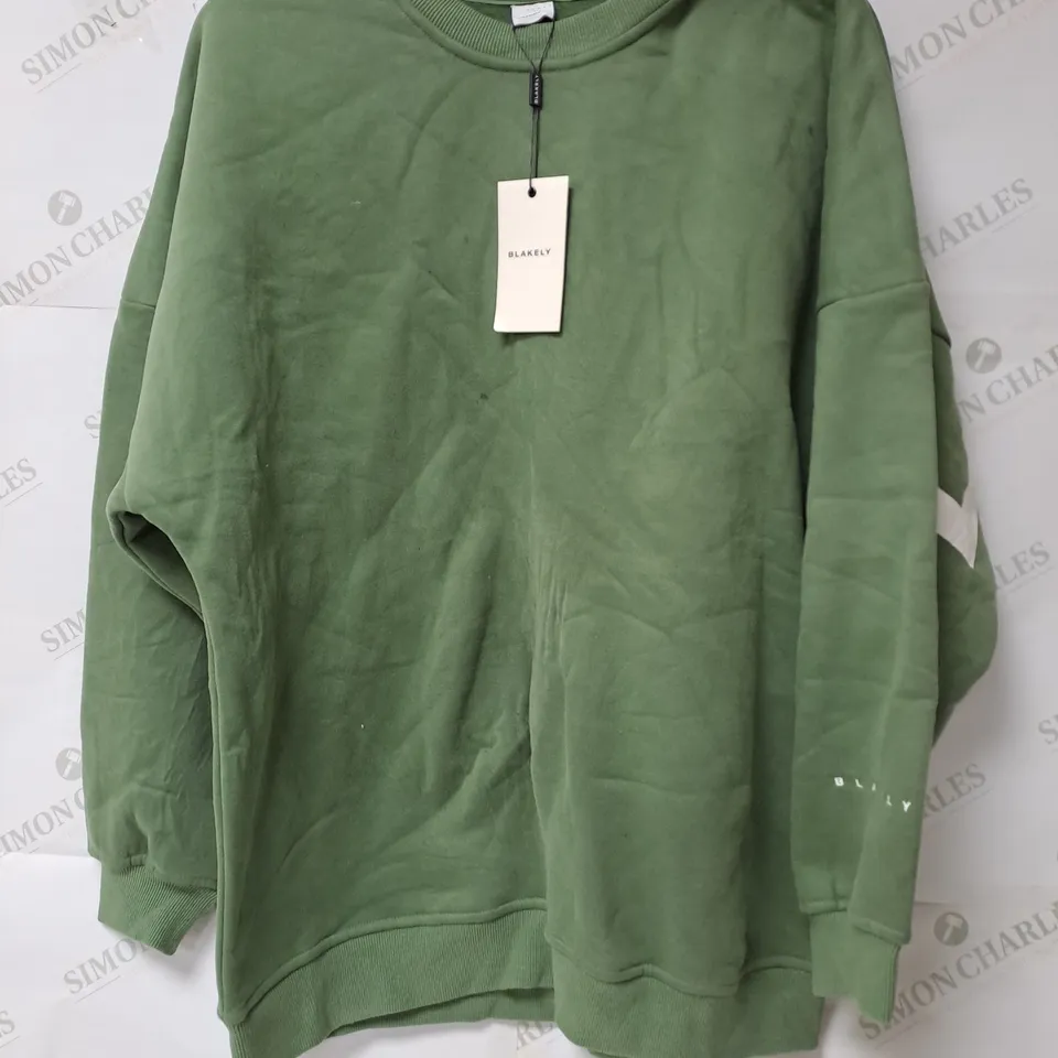 BLAKELY KHAKI GREEN SOFT JUMPER - MEDIUM
