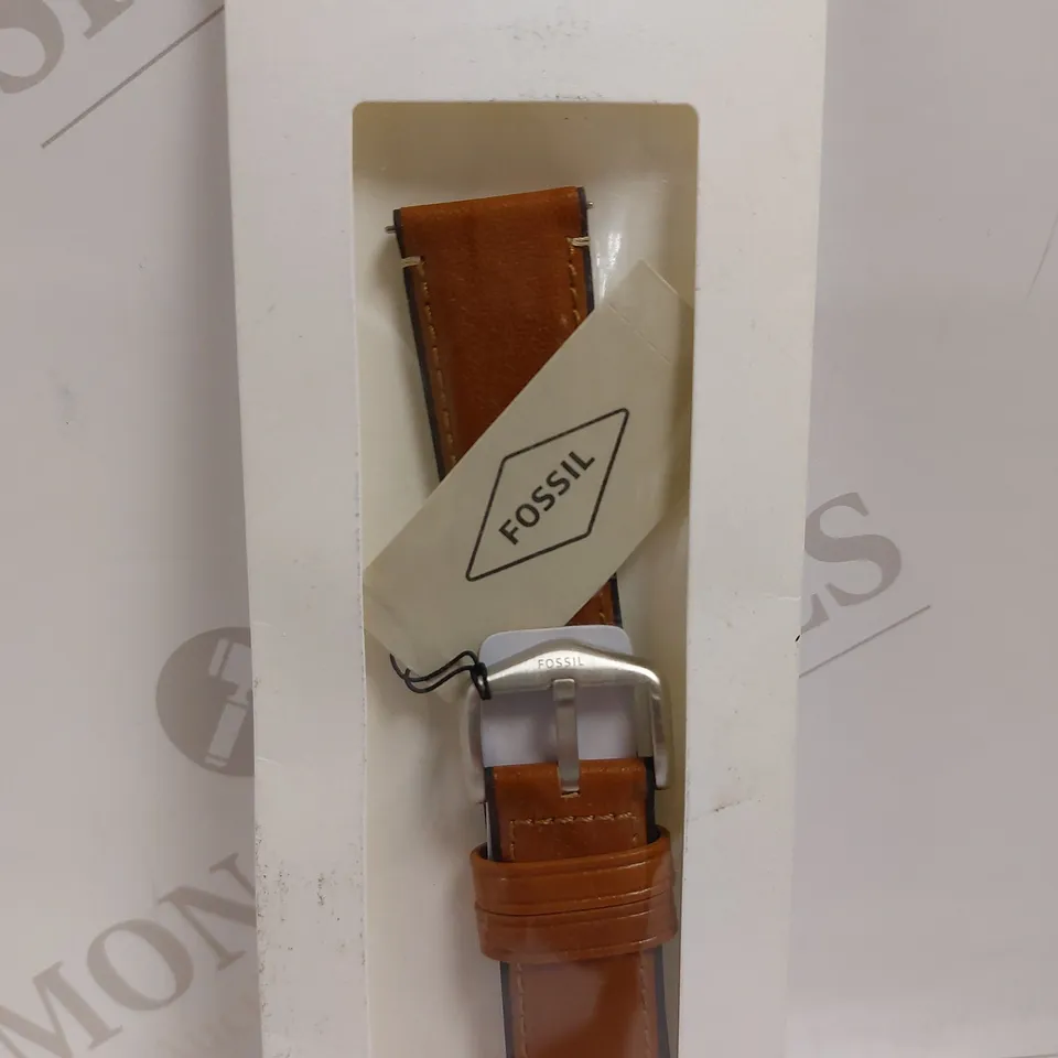FOSSIL BROWN LEATHER EFFECT WATCH STRAP
