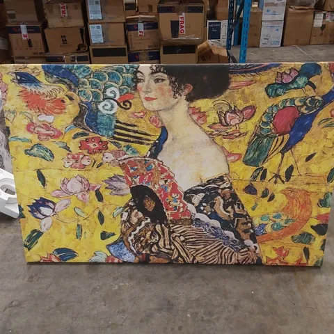 LADY WITH FAN BY GUSTAV KLIMT - WRAPPED CANVAS