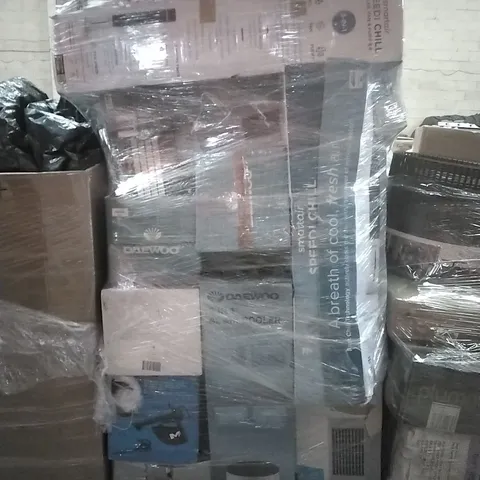 PALLET TO CONTAIN PALLET OF ASSORTED ELECTRICAL GOODS WHICH INCLUDE; AIR COOLERS, LEAF BLOWER, AIRFRYER, SMARTAIR SPEEDICHILL, SIMILAR PRODUCTS ETC