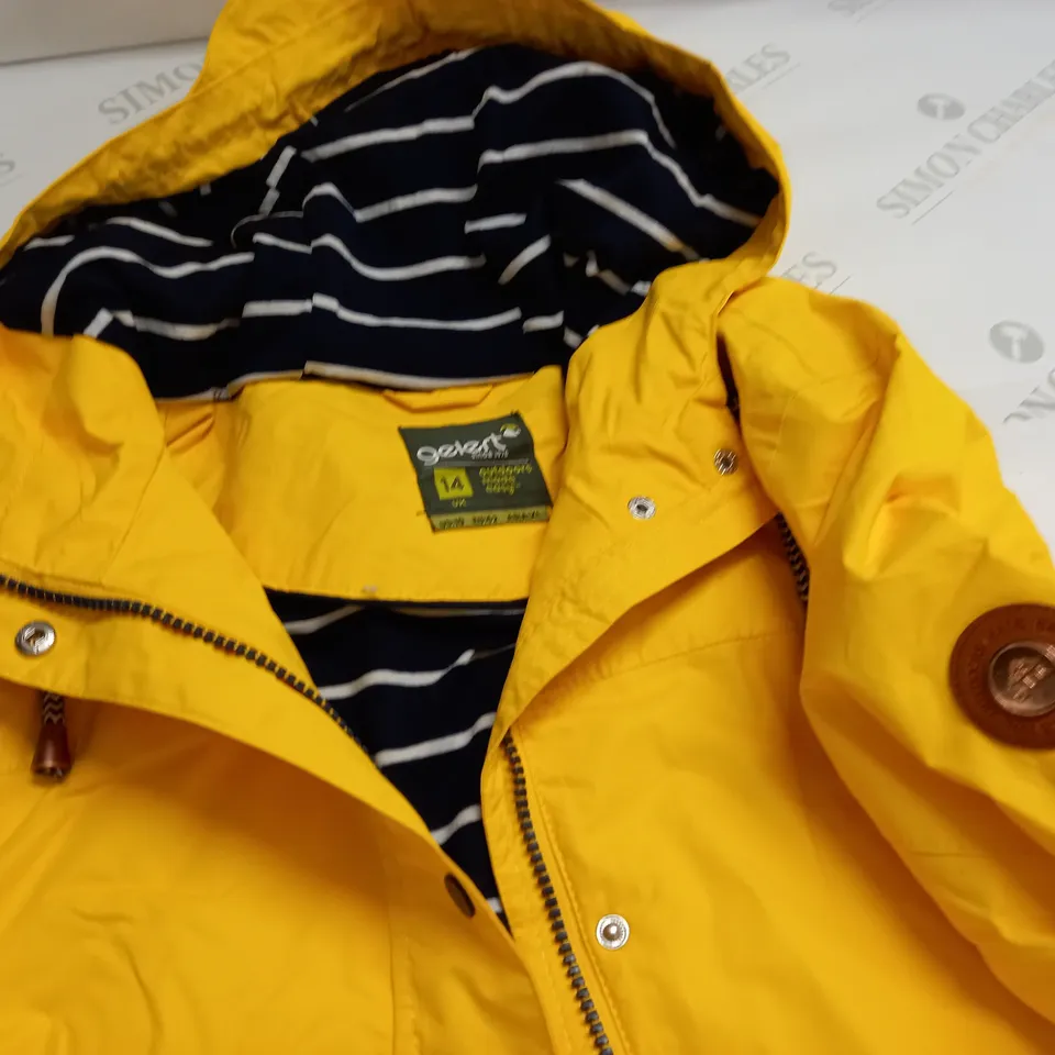 GELERT COAST JACKET IN YELLOW - UK 14
