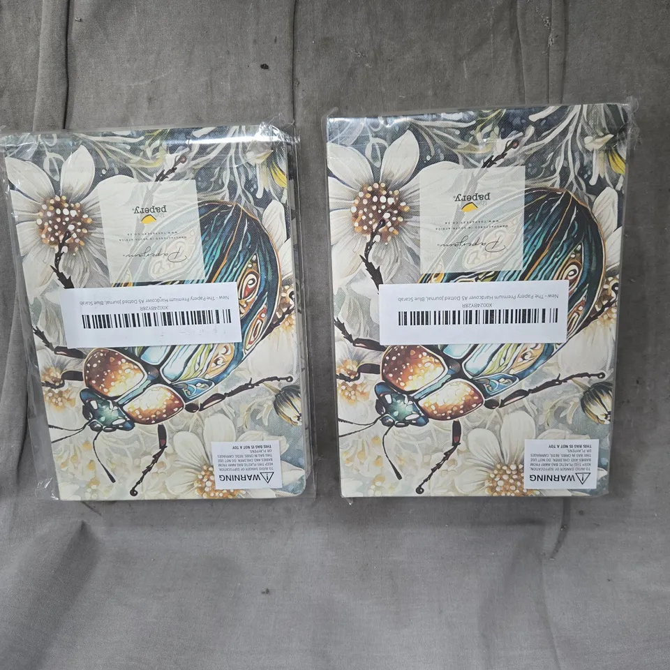 BUTTERFLY PATTERN NOTEBOOK SET – 2 NOTEBOOKS (NEW IN PLASTIC)