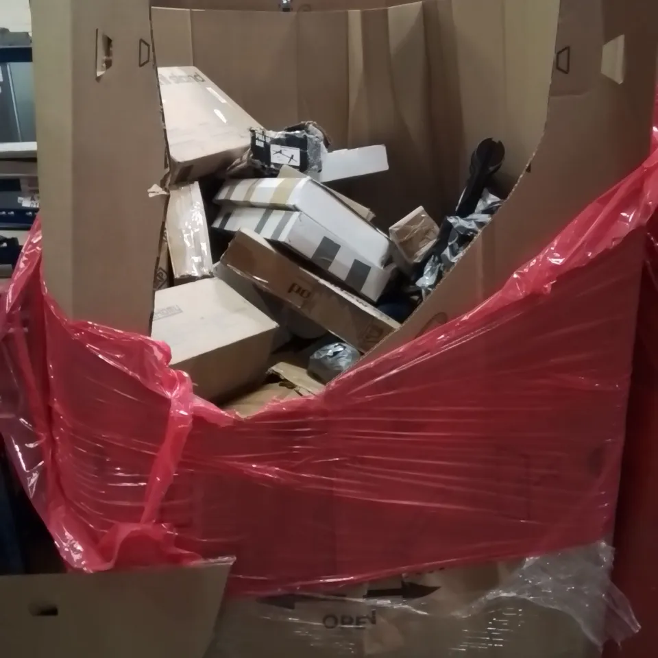 PALLET CONTAINING VARIOUS ASSORTED ITEMS INCLUDING, CEILING LIGHTS, TELESCOPIC LADDER, PLANT STAND, VINYL ROLLS ECT.