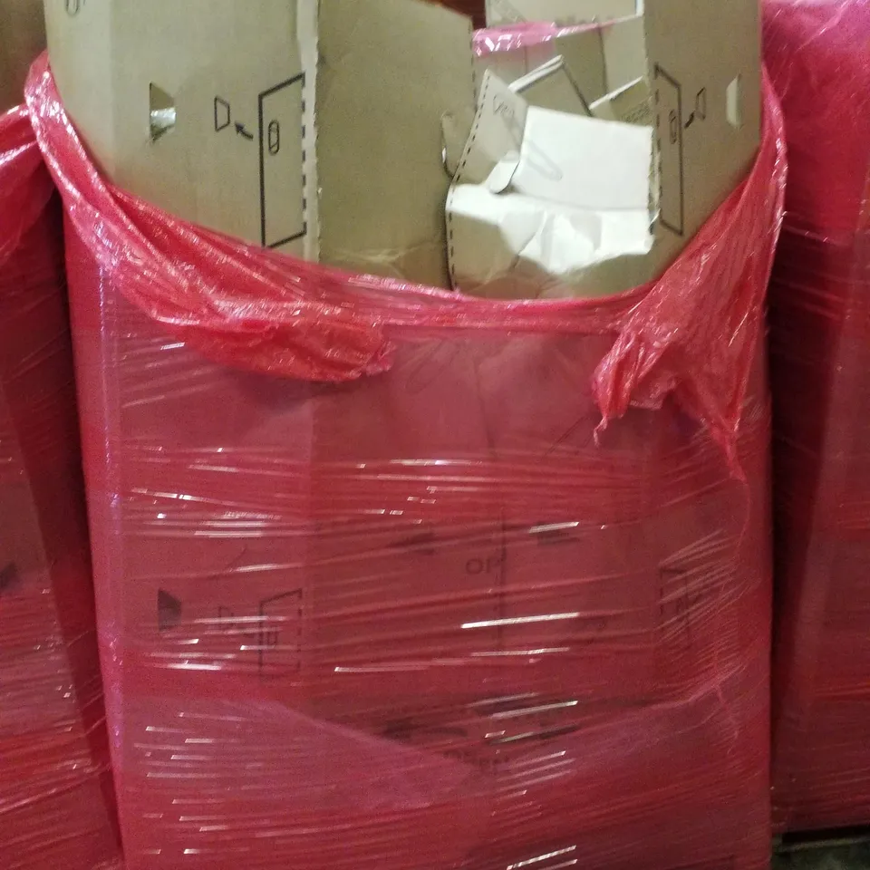 PALLET CONTAINING ASSORTED PRODUCTS INCLUDING SHOWER NICHE, IMPULSE HEAT SEALER & SALON STOOL