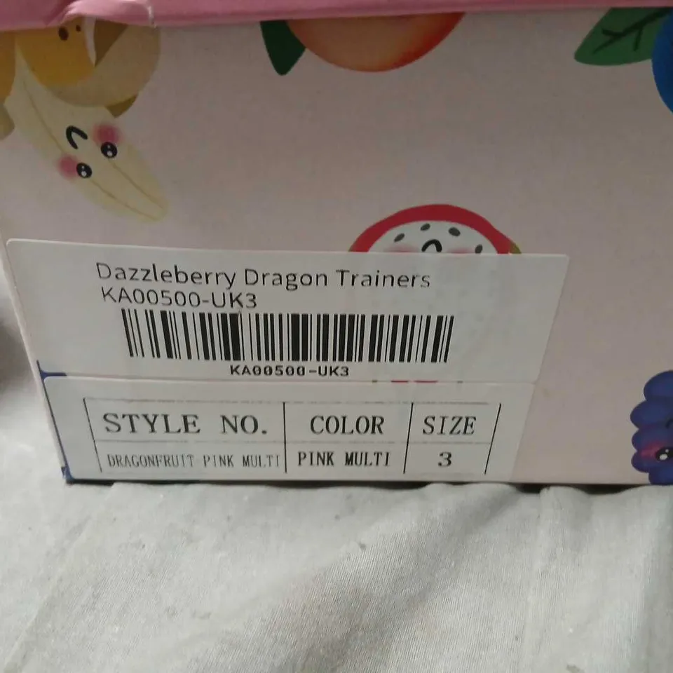 KOI FRUITTI TUTTI DAZZLEBERRY DRAGON TRAINERS – PINK MULTI, UK3 (KIDS' SHOES)