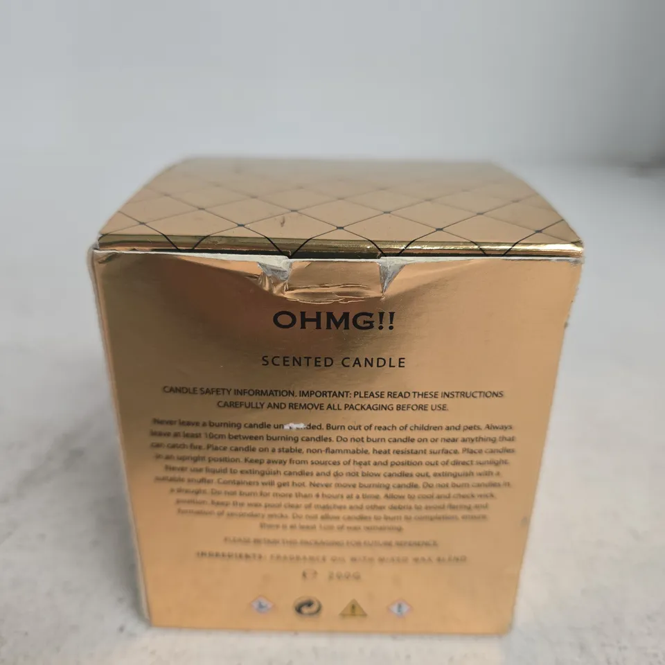 OHMG!! SCENTED CANDLE – GOLD BOXED CANDLE