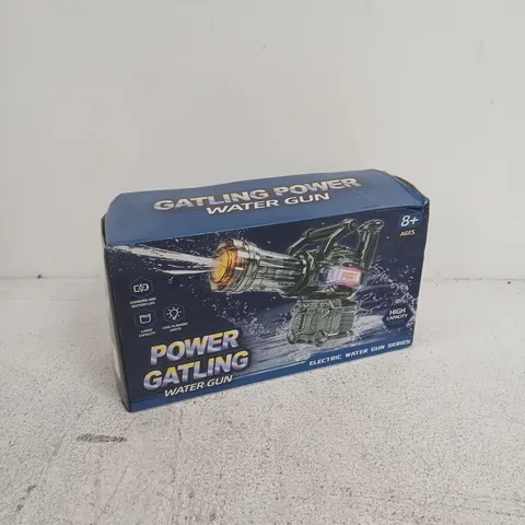POWER GATLING WATER GUN – ELECTRIC WATER TOY, BOXED (8+)