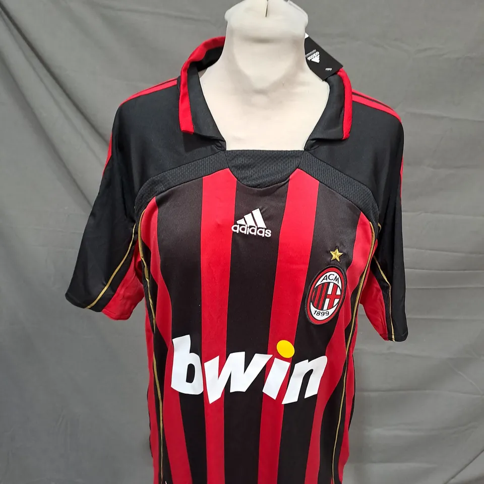 AC MILAN CLASSIC HOME JERSEY - MALDINI PRINTED SIZE M