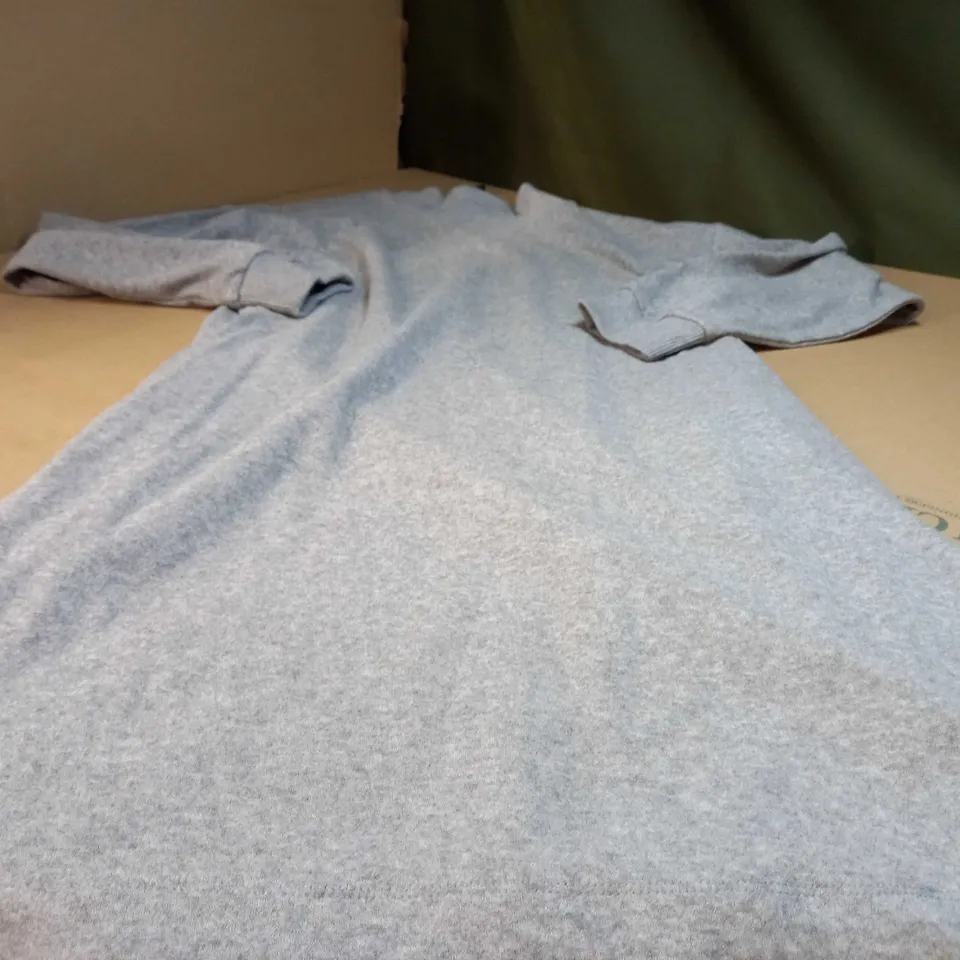 M&S GREY MARL SOFT KNIT MIDI DRESS - SIZE 12