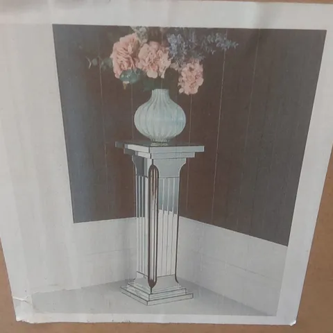 BRAND NEW BOXED HOMESDIRECT365 LARGE MIRRORED COLUMN PEDESTAL