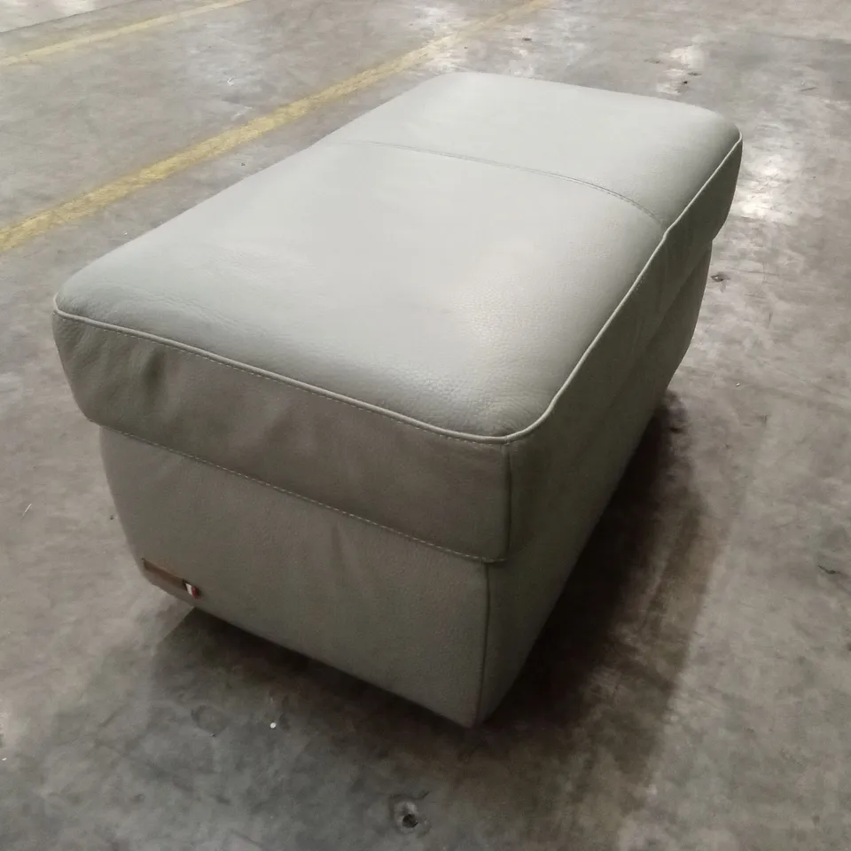 QUALITY DESIGNER ITALIAN MADE LEATHER OTTOMAN FOOTSTOOL