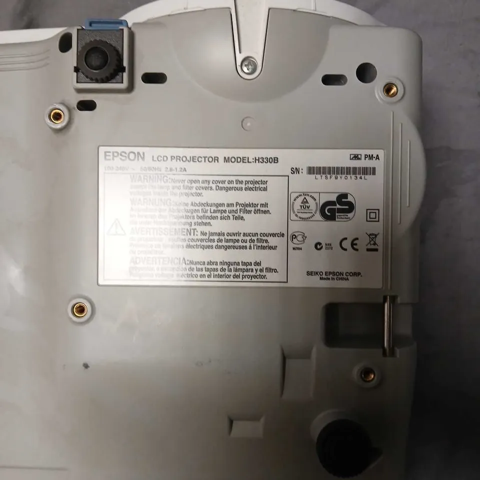EPSON LCD PROJECTOR MODEL H330B