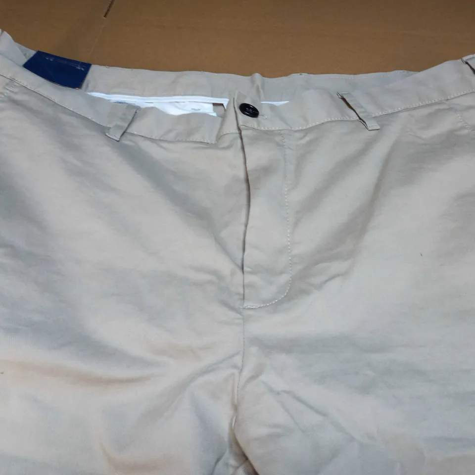 CHARLES TYRWHITT SLIM FIT LIGHTWEIGHT TROUSERS IN OATMEAL - 38W
