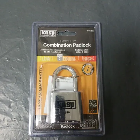 KASP HEAVY DUTY COMBINATION PADLOCK – SEALED PACKAGING