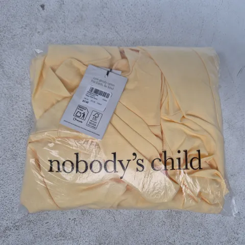BAGGED NOBODY'S CHILD REIGN MIDI DRESS IN YELLOW SIZE UK 10