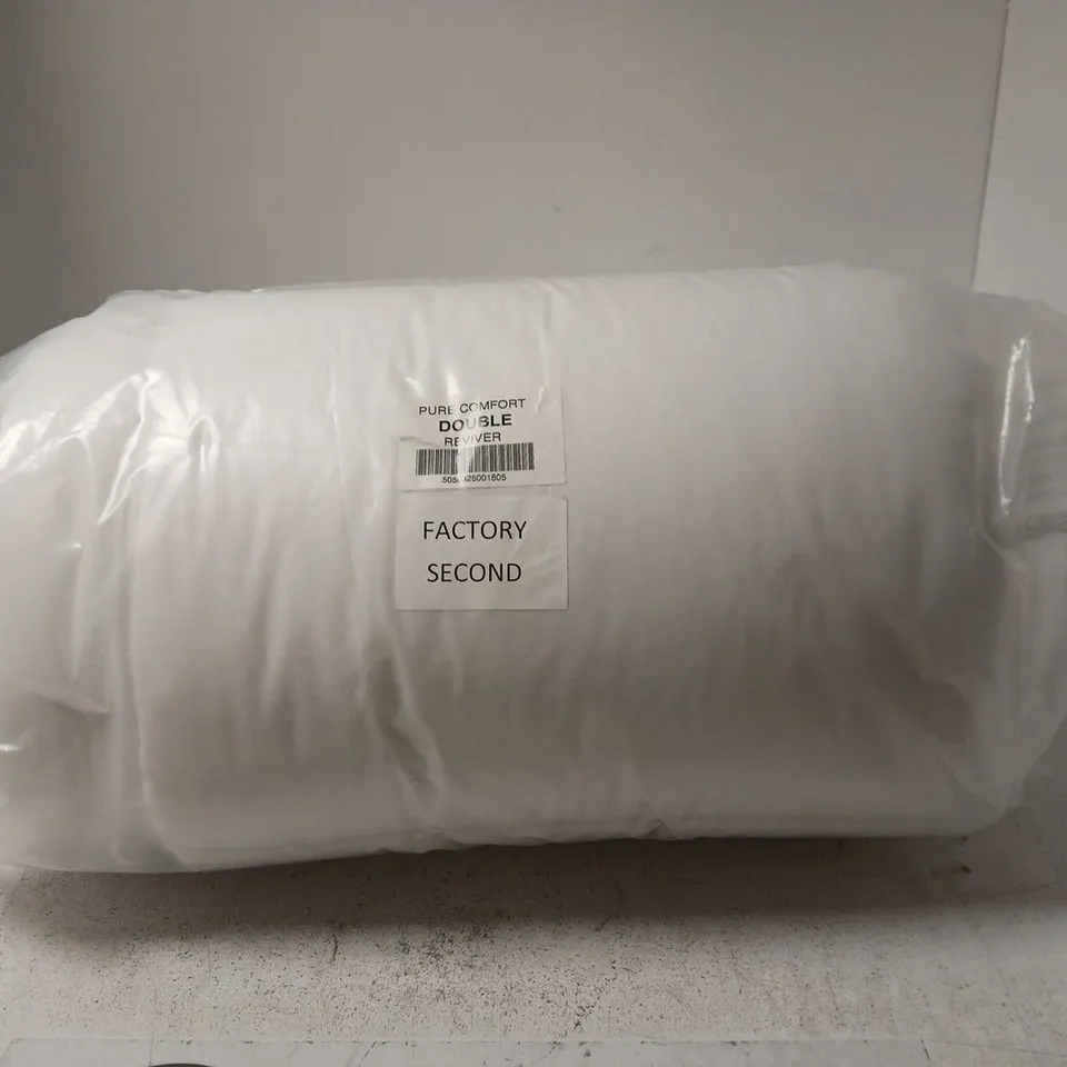 PURE COMFORT DOUBLE DUVET – FACTORY SECOND, IN PLASTIC WRAP