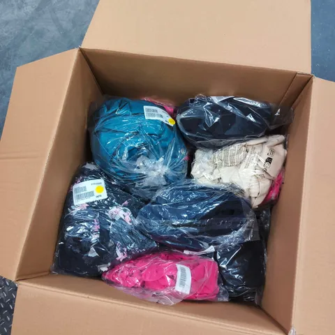 BOX OF APPROXIMATELY 30 ASSORTED CLOTHING ITEMS TO INCLUDE: IZABEL LONDON, HELENE BERMAN AND JDY