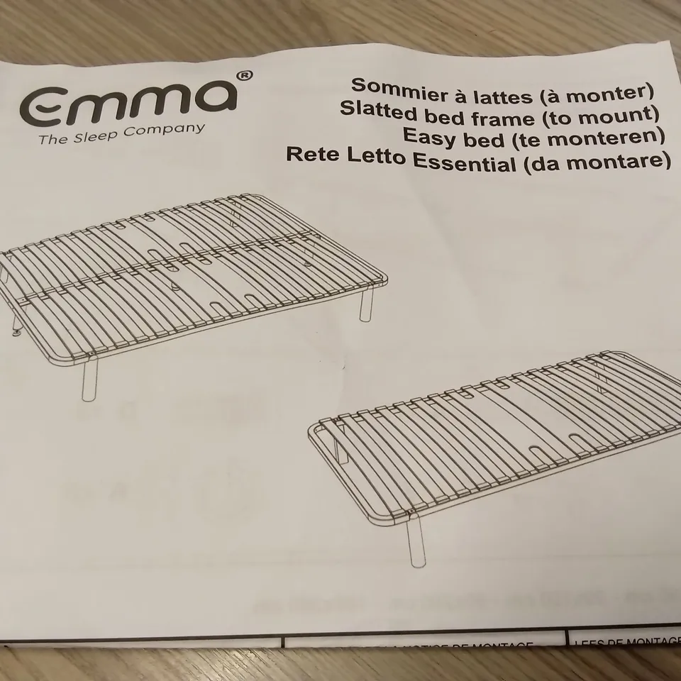 BRAND NEW BOXED EMMA SLATTED BED FRAME - 150 x 200 KING SIZE (1 BOX)