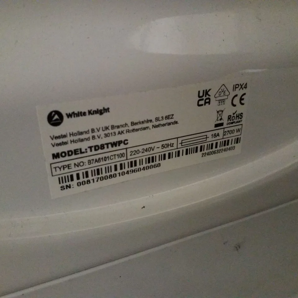 WHITE KNIGHT TD8TWPC CONDENSER SENSOR TUMBLE DRYER 8KG