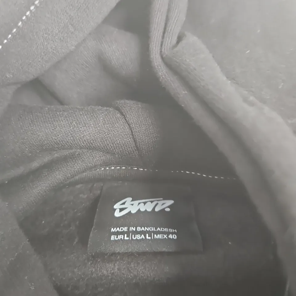 SWD BLACK HOODIE WITH GRAPHIC PRINT, SIZE L (EU L / US L) 