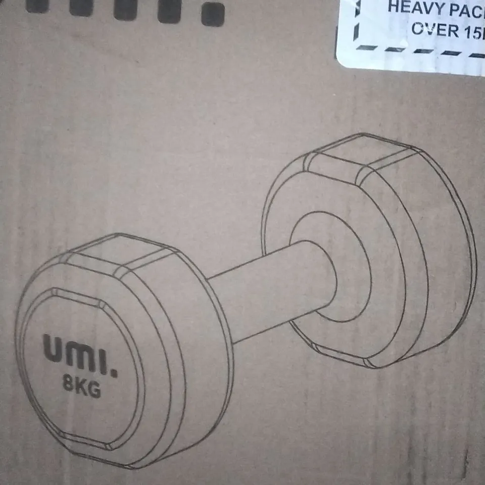 BOXED UMI NEOPRENE DUMBELL 2 X 8KG
