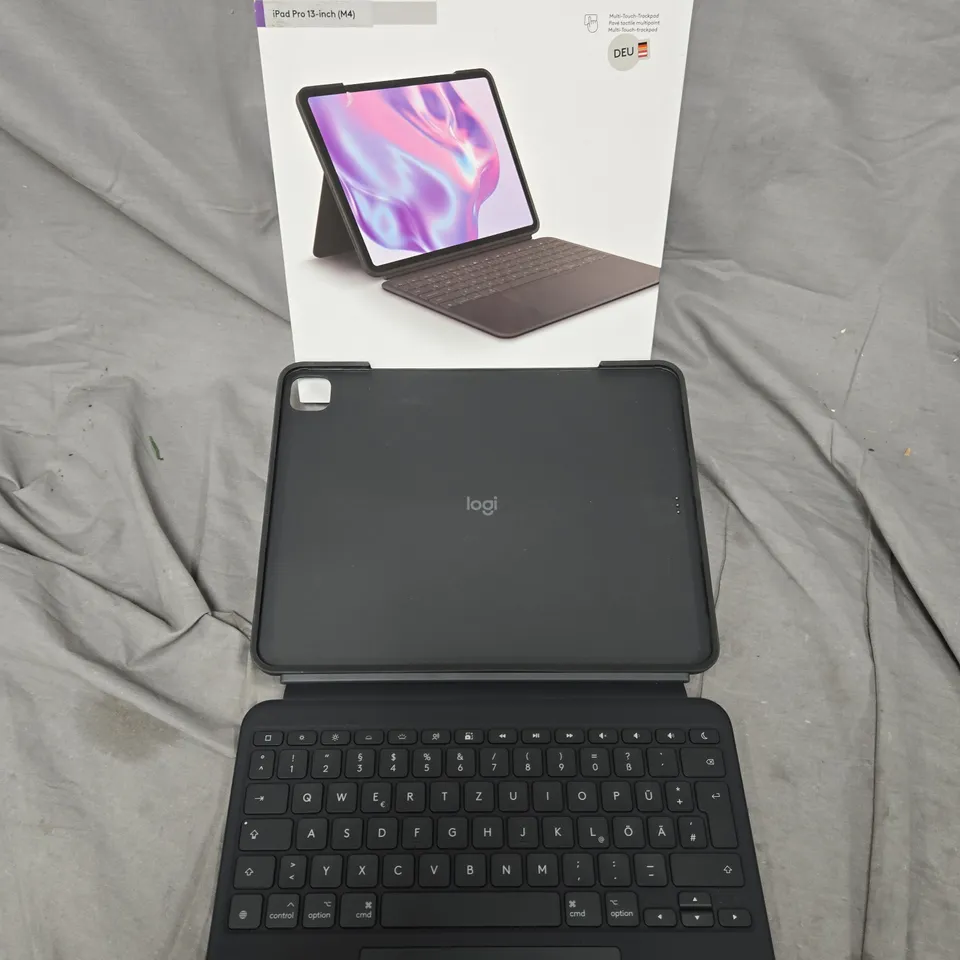 BOXED LOGITECH COMBO TOUCH IPAD PRO 13" KEYBOARD - GERMAN LAYOUT