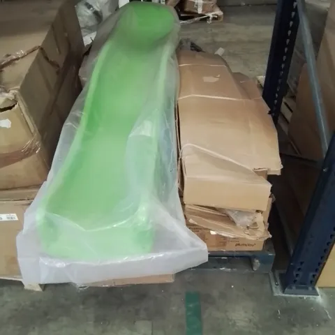 PALLET CONTAINING VARIOUS PLUMB LOOK OUT TOWER SLIDE AND SWING PARTS