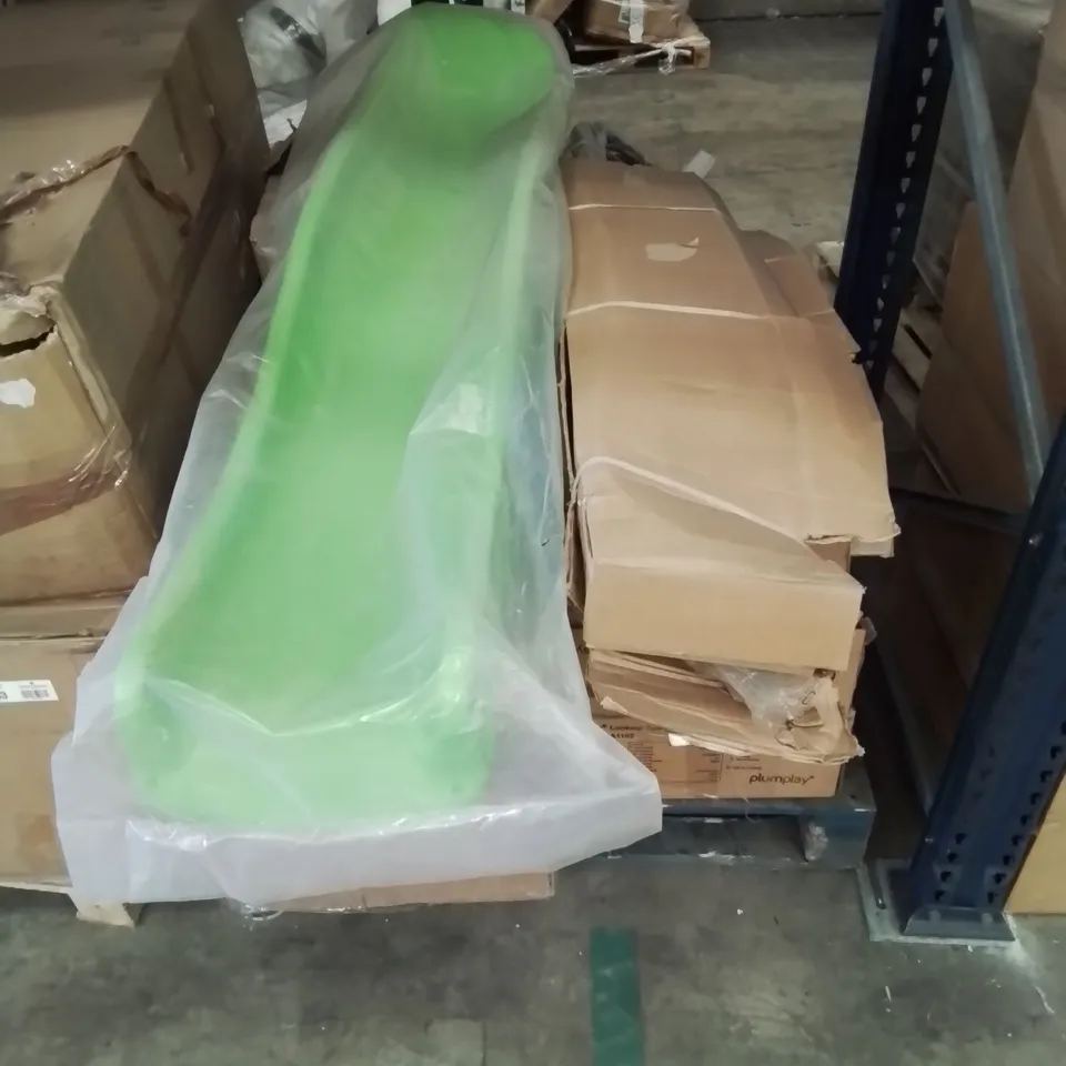 PALLET CONTAINING VARIOUS PLUMB LOOK OUT TOWER SLIDE AND SWING PARTS
