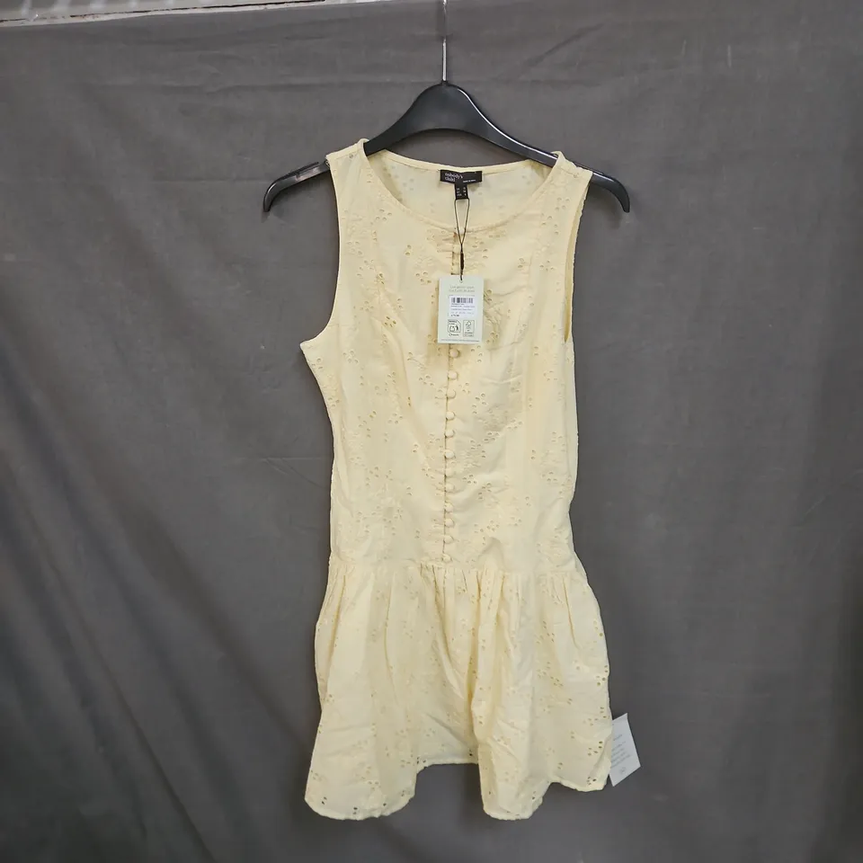NOBODY'S CHILD CREAM EYELET DRESS, UK 10 (EU 38, US 6)