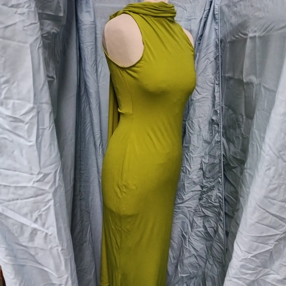 ASOS DESIGN BRIGHT GREEN MAXI DRESS, UK 8 (EU 36, US 4)