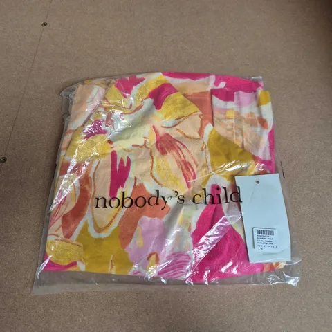 BAGGED NOBODYS CHILD TIDE ONE SHOULDER TWISTED TOP IN FLORAL PRINT MULTI - UK 6