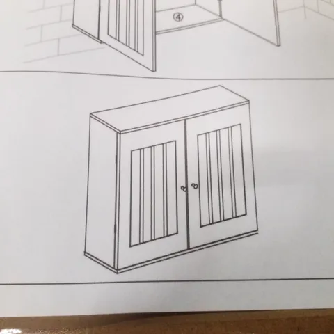 BOXED 2 DOOR CABINET - WHITE