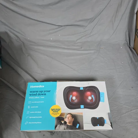 HOMEDICS SHIATSU PILLOW + HEAT MASSAGER – BOXED