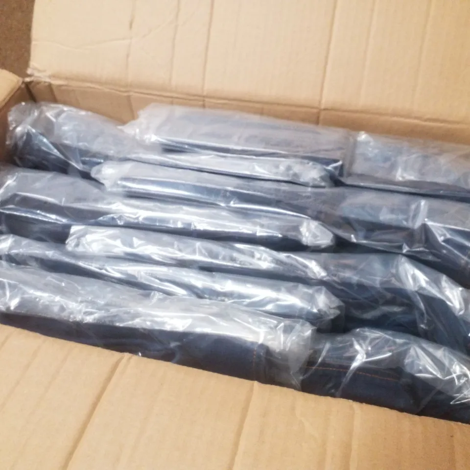 BOX CONTAINING APPROXIMATELY 9 BRAND NEW SIMPLY BE DENIM MINI DRESS IN INDIGO - SIZE 24