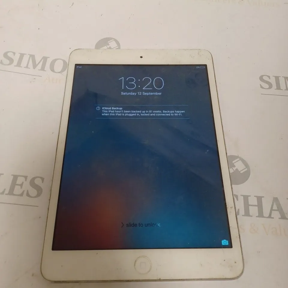 UNBOXED APPLE IPAD MINI MODEL A1432 SILVER/WHITE