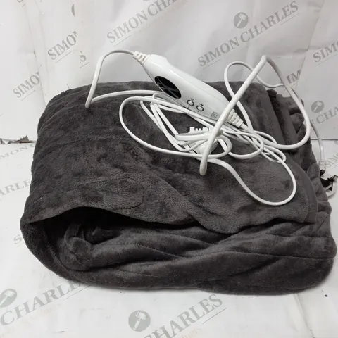 COZEE HOME HEATED BLANKET IN CHARCOAL