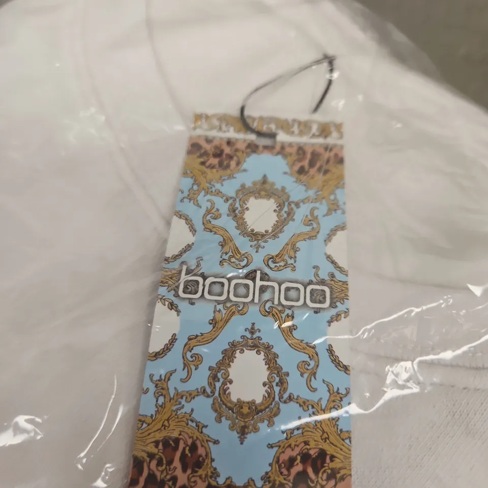 BOOHOO BE YOUR OWN SUGAR DADDY OVERSIZED SWEATER – ECRU, XL