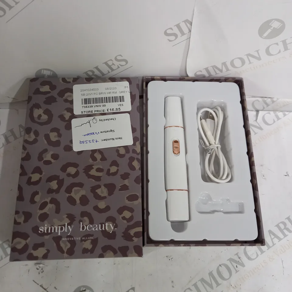 SIMPLY BEAUTY 2 IN 1 SUPER SMOOTH FACE & BROWS HAIR REMOVER