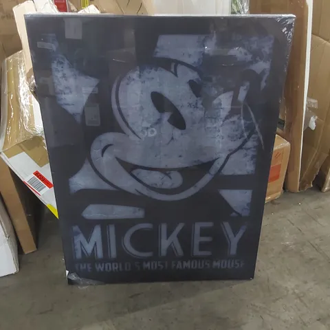 BOXED MICKEY MOUSE MOST FAMOUS MOUSE 'GRAPHIC ART PRINT ON WRAPPED CANVAS 