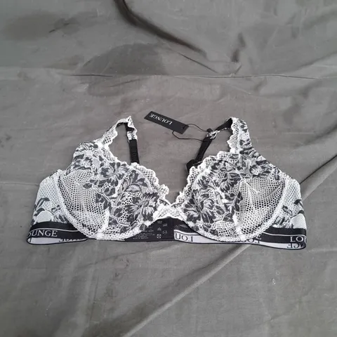 LOUNGE LUXE BALCONY BRA IN BLACK/WHITE SIZE 32DD