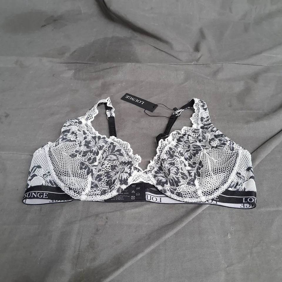 LOUNGE LUXE BALCONY BRA IN BLACK/WHITE SIZE 32DD