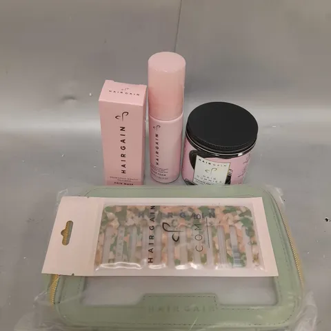 HAIR GAIN HAIR CARE 4 PIECE COLLECTION & BAG