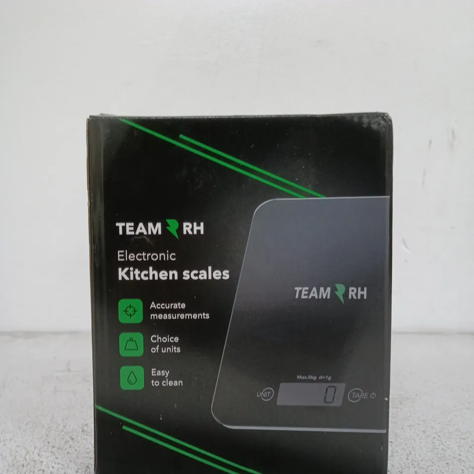TEAM RH ELECTRONIC KITCHEN SCALES – BOXED