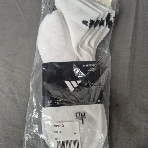 BAGGED ADIDAS CRUSHED AMORTI 3 PACK OF SOCKS - MEDIUM