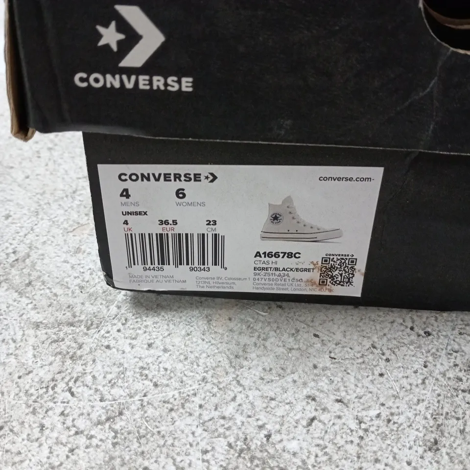 CONVERSE ALL STAR WHITE BLACK MENS 4 WOMENS 6 UNISEX