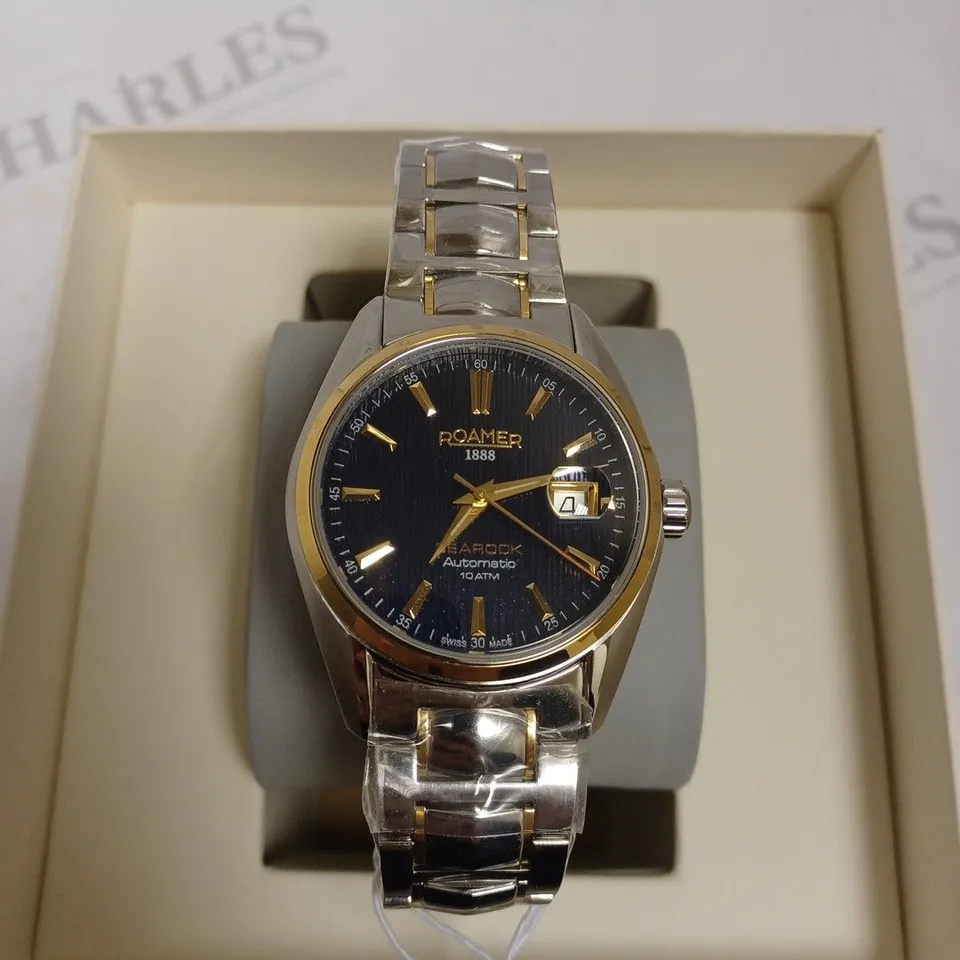 BOXED ROAMER SWISS SAPPHIRE CRYSTAL AUTOMATIC WATCH 
