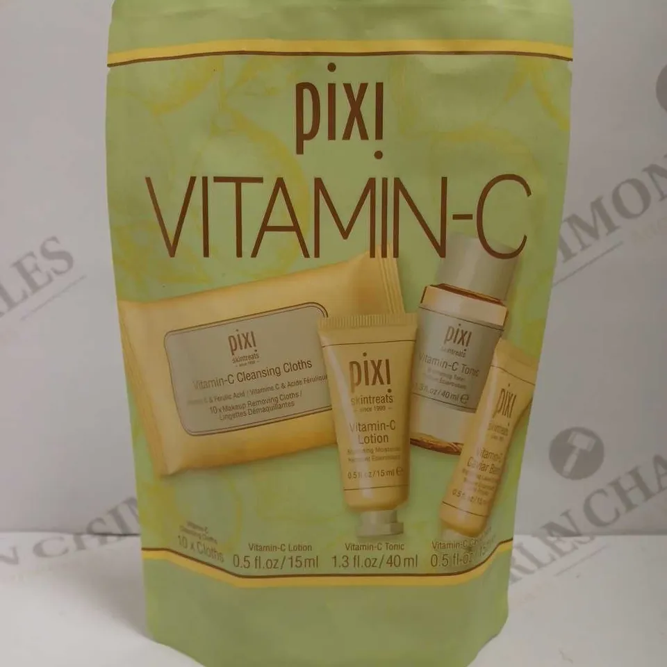 SEALED PIXI VITAMIN-C GIFT BAG TO INCLUDE CLEANSING CLOTHS, LOTION AND CAVIAR BALM